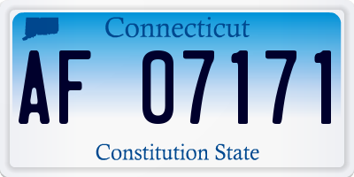 CT license plate AF07171