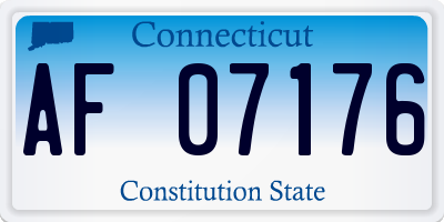 CT license plate AF07176