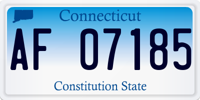 CT license plate AF07185