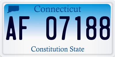 CT license plate AF07188
