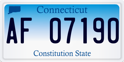CT license plate AF07190