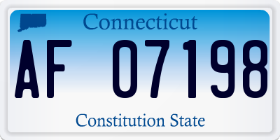 CT license plate AF07198