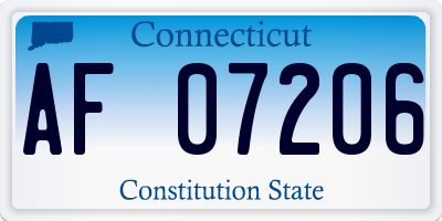 CT license plate AF07206