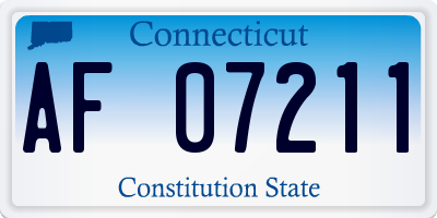 CT license plate AF07211