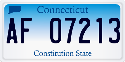 CT license plate AF07213