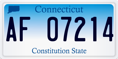 CT license plate AF07214