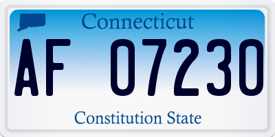 CT license plate AF07230