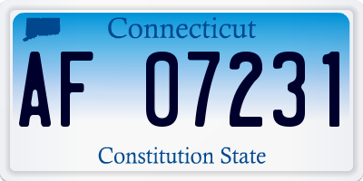 CT license plate AF07231