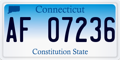 CT license plate AF07236