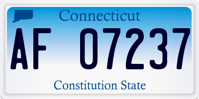 CT license plate AF07237