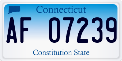 CT license plate AF07239