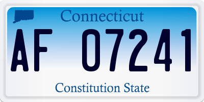 CT license plate AF07241