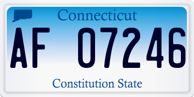 CT license plate AF07246