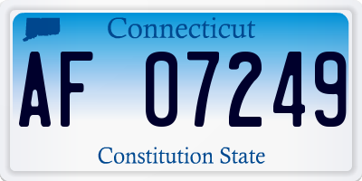 CT license plate AF07249