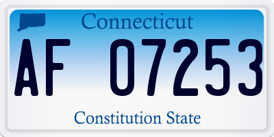 CT license plate AF07253