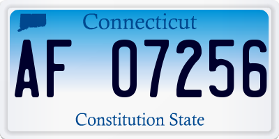 CT license plate AF07256