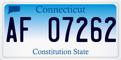 CT license plate AF07262