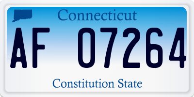 CT license plate AF07264