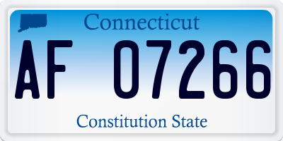 CT license plate AF07266