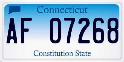 CT license plate AF07268