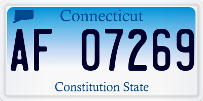 CT license plate AF07269