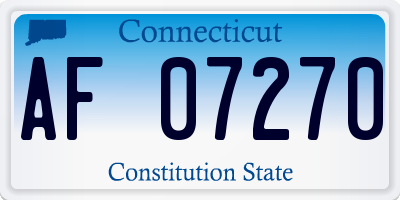 CT license plate AF07270