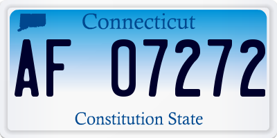 CT license plate AF07272