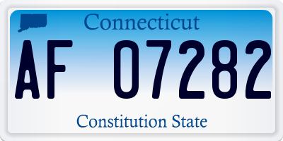 CT license plate AF07282