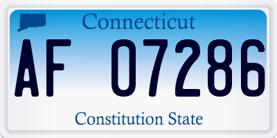 CT license plate AF07286