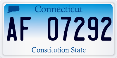 CT license plate AF07292