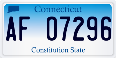 CT license plate AF07296