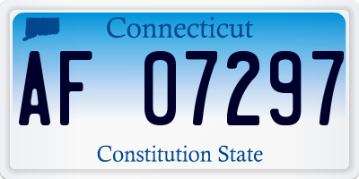 CT license plate AF07297