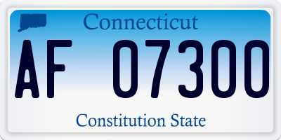 CT license plate AF07300
