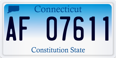 CT license plate AF07611