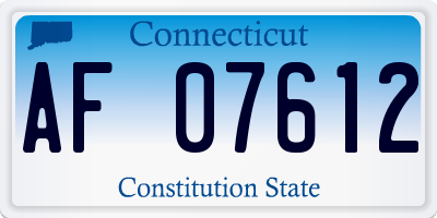 CT license plate AF07612