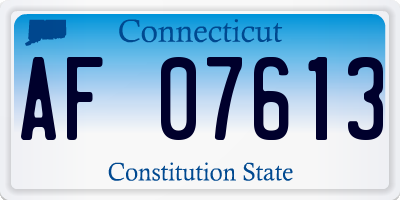 CT license plate AF07613