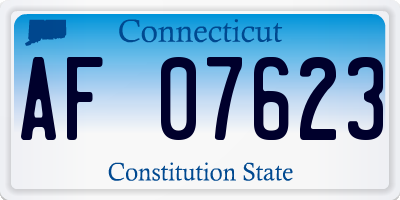 CT license plate AF07623