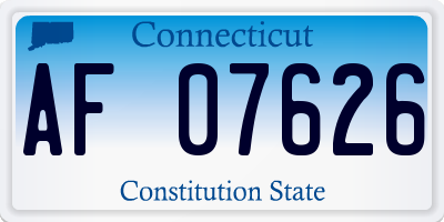 CT license plate AF07626