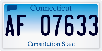 CT license plate AF07633