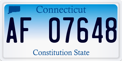 CT license plate AF07648