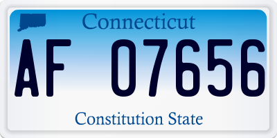 CT license plate AF07656