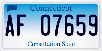 CT license plate AF07659