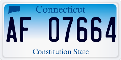 CT license plate AF07664