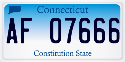 CT license plate AF07666