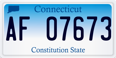 CT license plate AF07673