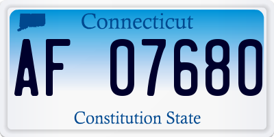 CT license plate AF07680
