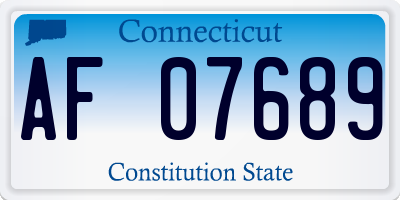 CT license plate AF07689