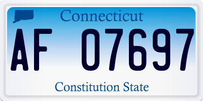 CT license plate AF07697