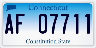 CT license plate AF07711