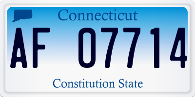 CT license plate AF07714